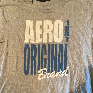Aero Original Graphic Tee in Gray and Blue